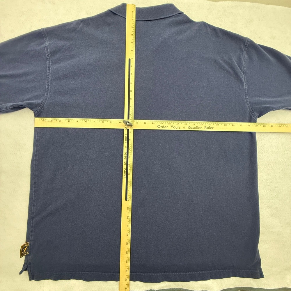 Harry Potter Hogwarts Polo Shirt Men XXXL Blue Vintage Embroidered Crest Warner - Picture 8 of 11